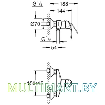 Смеситель Grohe Eurosmart New (33555002) картинка 2